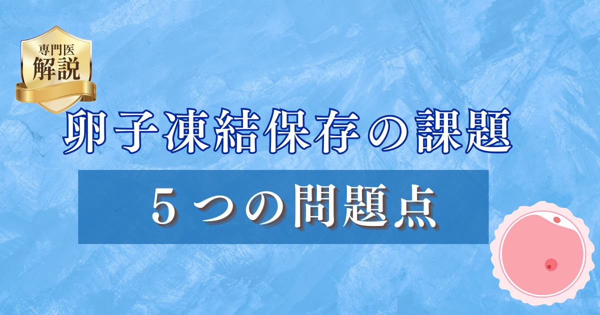 【不妊治療】卵子凍結保存の課題_5つの問題点について解説