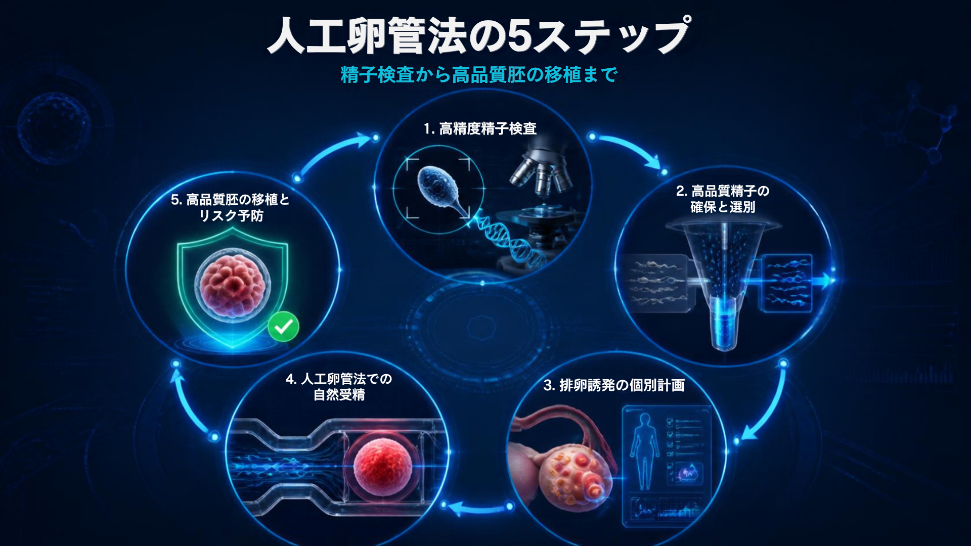 人工卵管法の5つのステップ